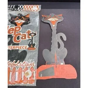 Beistle | Holiday | 96s Hep Cat Centerpiece Vtg Black Cat Halloween ...